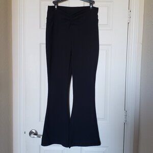 Women's High Waisted Flare Leggings with Ruched Waistband - A New Day - Size XL